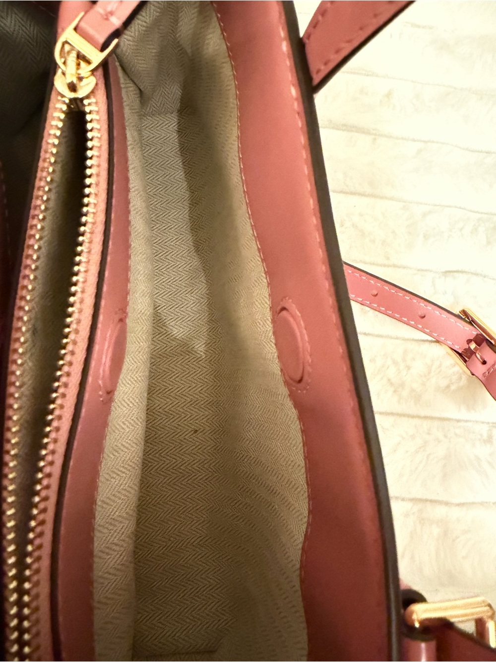 Tory Burch Rose Pink Leather Mini Satchel with Gold Hardware - Picture 7 of 11